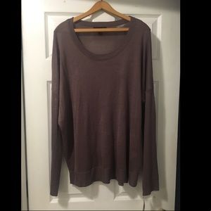 Purple long sleeve crewneck sweater